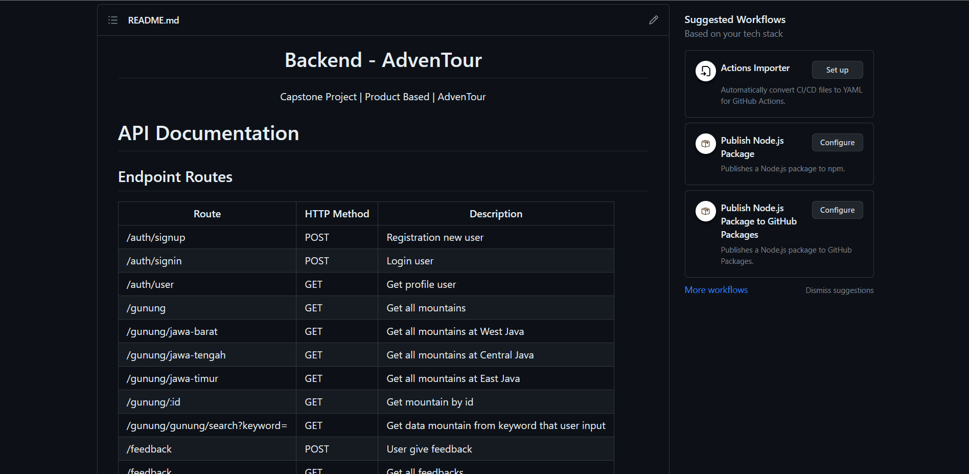 AdvenTour API