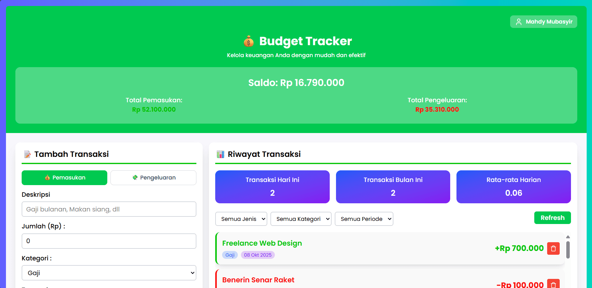 Budget Tracker